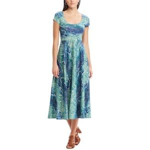 NWT Chaps Fit and Flare Midi Dress